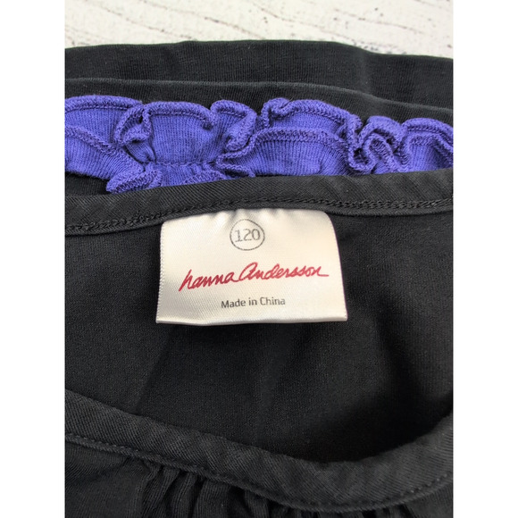 6 Hanna Andersson Black Lotsa Ruffles Dress - Picture 5 of 6